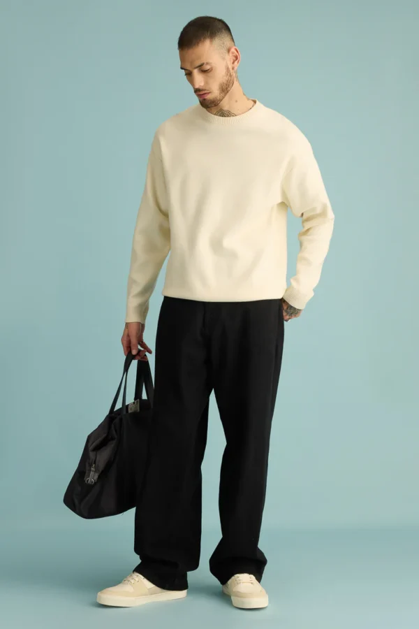 spruce men's black wide jeans - Image 5