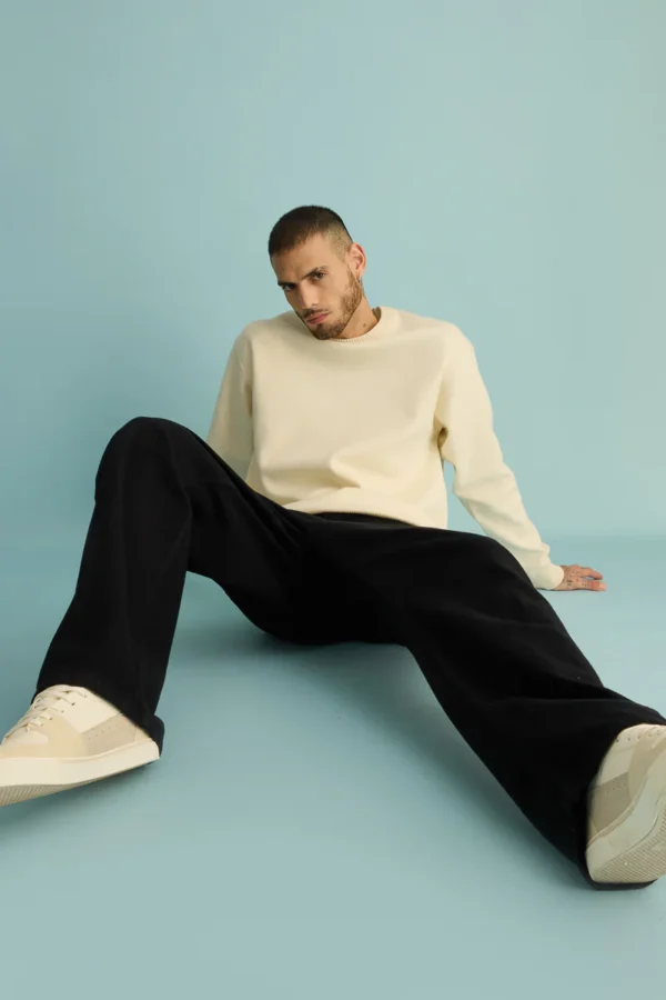 spruce men's black wide jeans - Image 2